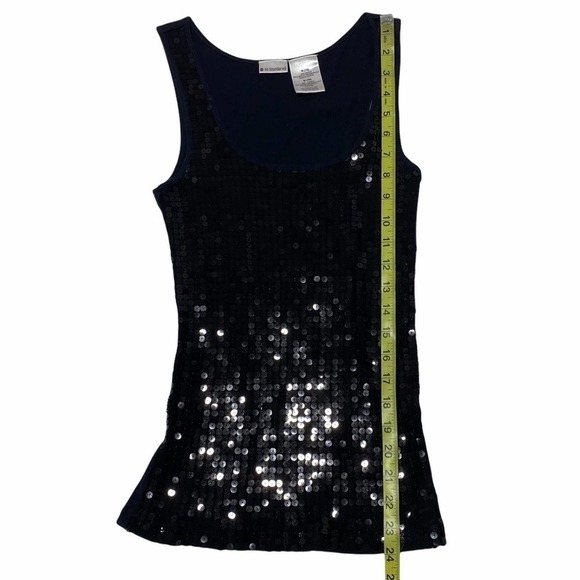 NO boundaries Black Sequined Embellished Tank Top - Picture 6 of 10